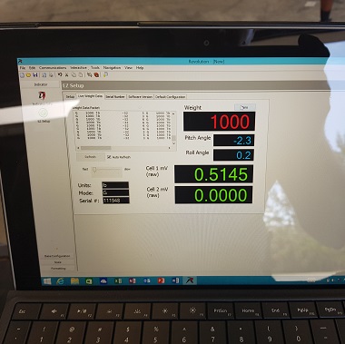 Rice lake forklift scale calibrated using revolution software